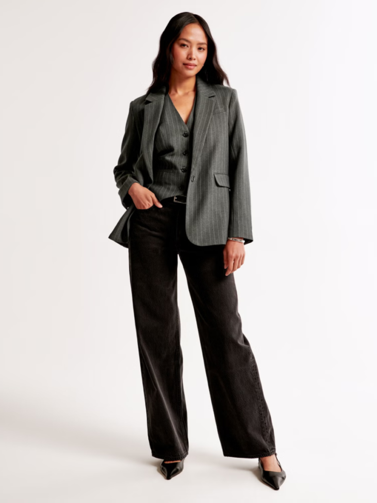 The 12 Best Blazers for Women at Work (And How to Style Them) 8 Abercrombie Fitch classic suiting blazer