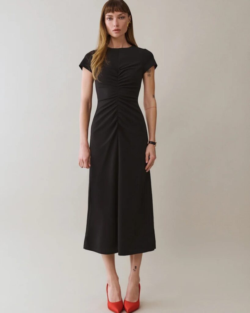 How to Create a Powerful Woman CEO Outfit for Executive Presence 5 woman ceo outfit essential midi dress