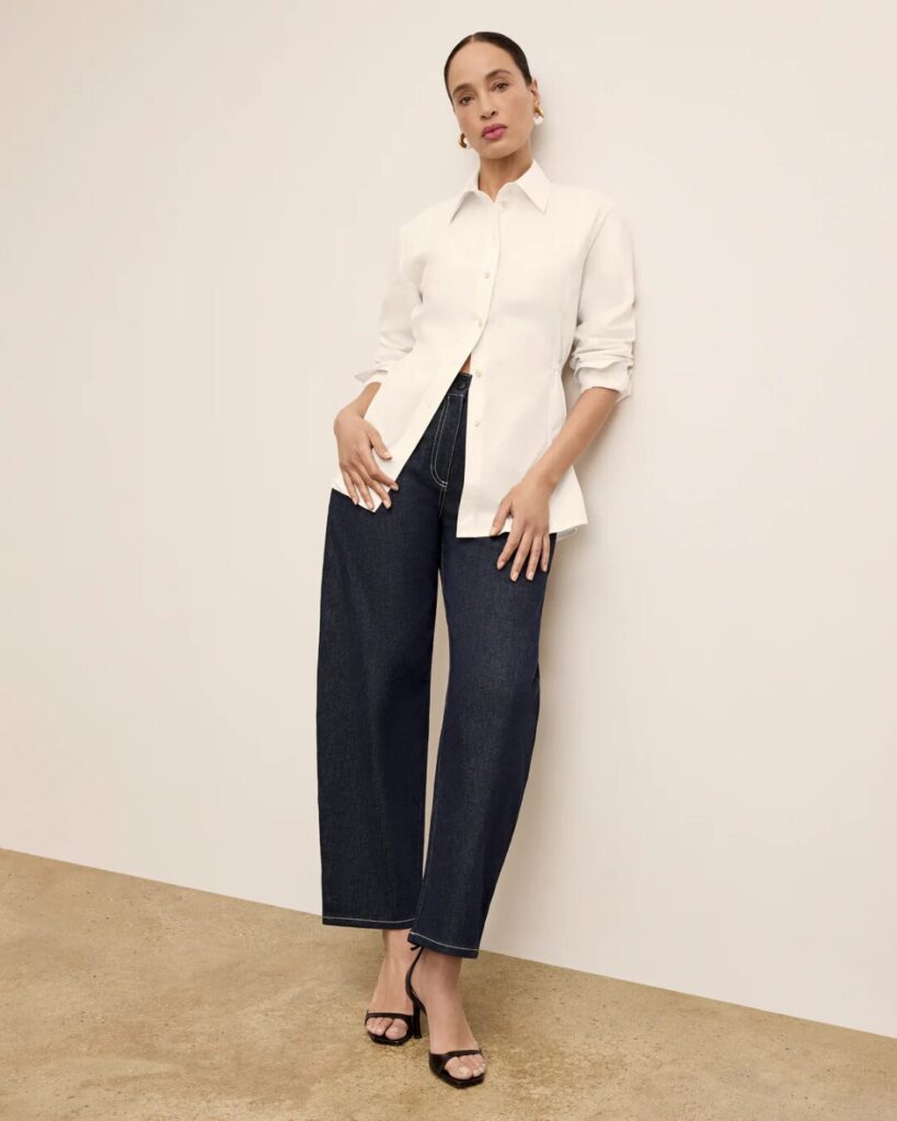 How to Create a Powerful Woman CEO Outfit for Executive Presence 3 woman ceo outfit essential poplin top